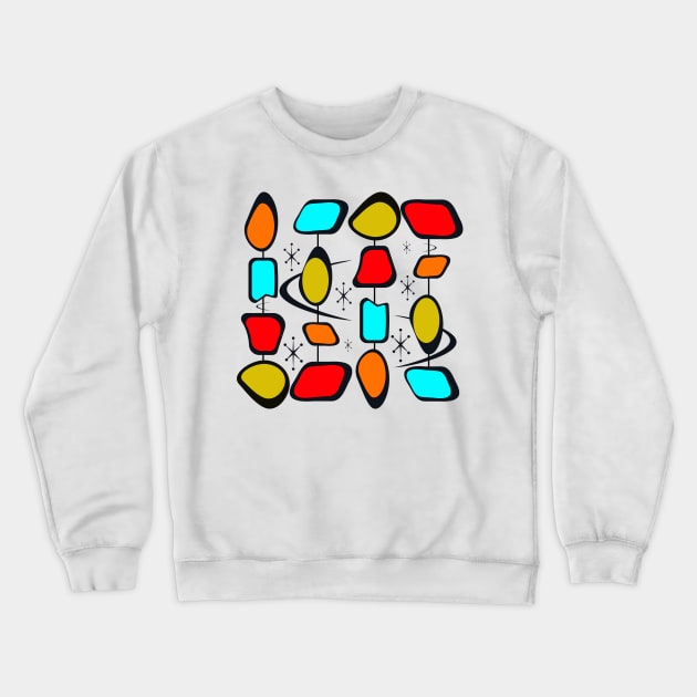1950s inspired abstract design Crewneck Sweatshirt by pauloneill-art